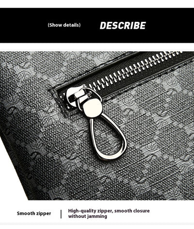 Bolso de Cuero Retro Negro para Hombre - Estilo Vintage - Image 10