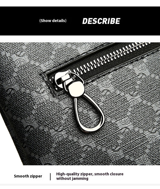 Bolso de Cuero Retro Negro para Hombre - Estilo Vintage - Image 10