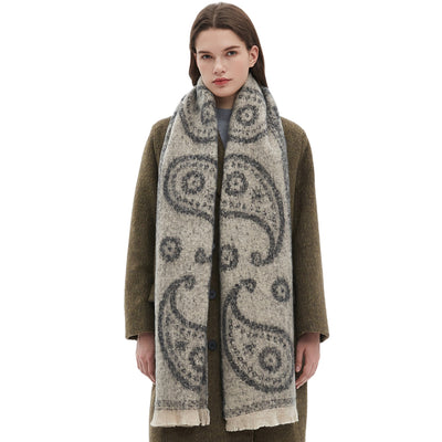 Bufanda Cuello Cálido Estampado Paisley Jacquard Unisex
