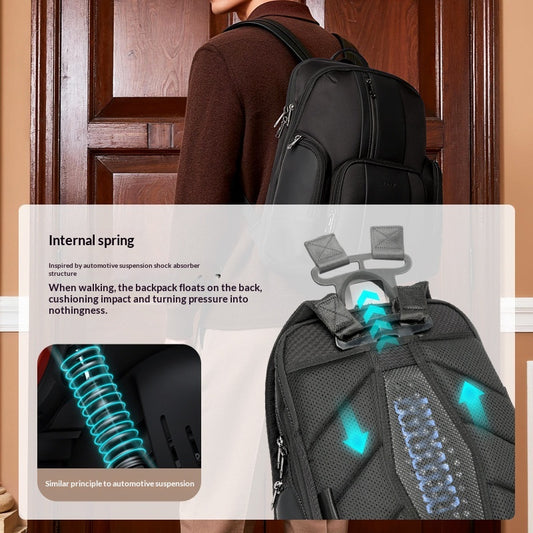 Mochila Ejecutiva Multifuncional para Hombre con Descarga de Peso