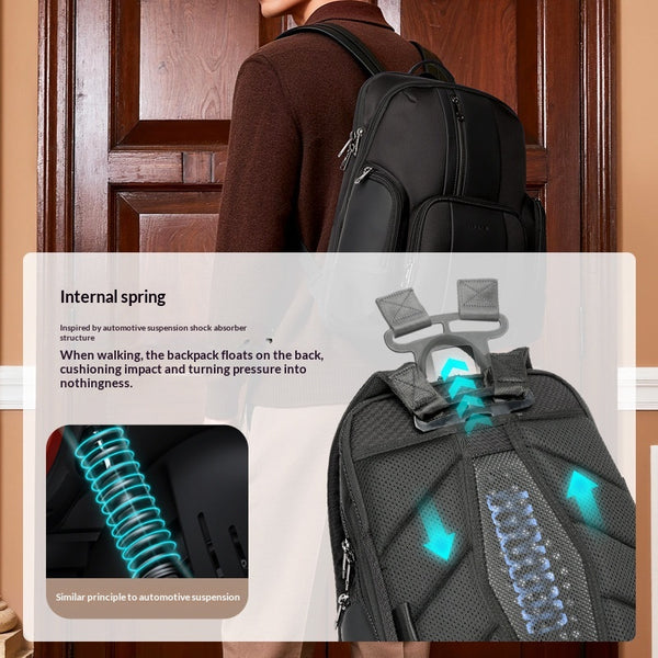 Mochila Ejecutiva Multifuncional para Hombre con Descarga de Peso