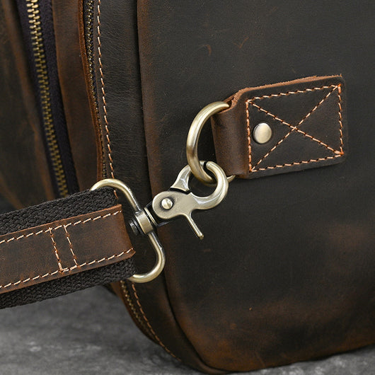 Bolsa Cruzada de Cuero Genuino para Hombre - Gran Capacidad - Image 14