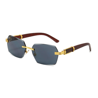 Gafas de Sol Rimless Transparentes para Hombre con Bordes Tallados - Image 11