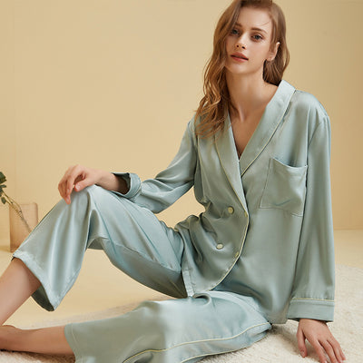 Pijama Largo de Seda Hielo Premium - Conjunto Elegante y Transpirable - Image 13