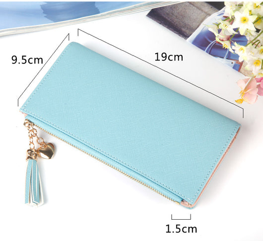 Cartera Larga para Mujer con Borlas - Estilo Estudiante - Image 11
