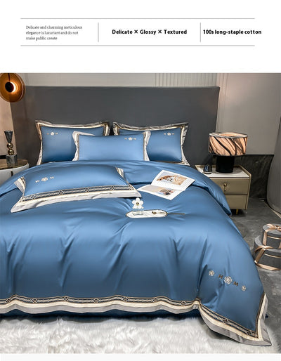 Juego de Cama de Algodón 100% Lujo Ligero - Cuatro Piezas Todas las Estaciones - Image 10