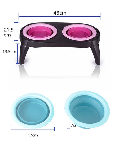 Comedero Doble para Perros Plegable con Tazones TPR - Image 8