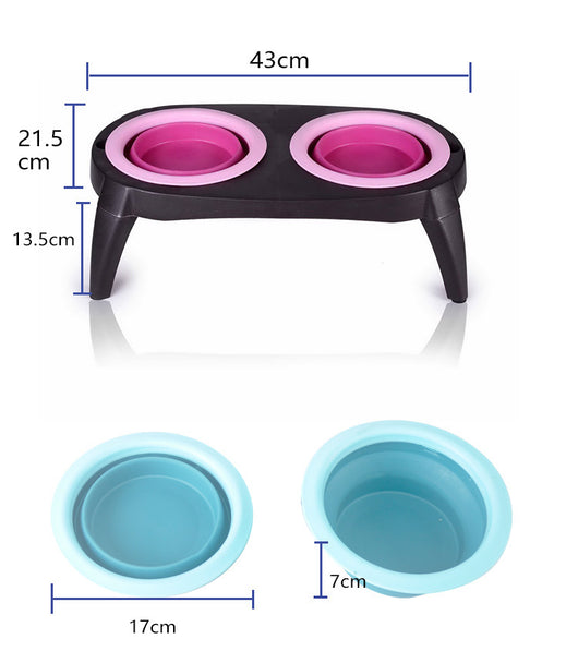 Comedero Doble para Perros Plegable con Tazones TPR - Image 8
