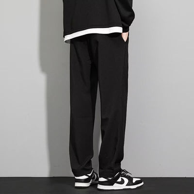 Pantalones Anchos Negro para Hombre - Primavera Otoño - Image 4