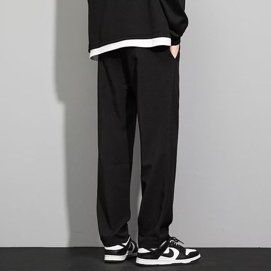 Pantalones Anchos Negro para Hombre - Primavera Otoño - Image 4