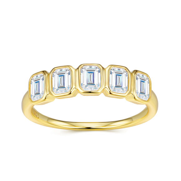 Anillo de Plata Esterlina Luxury Fashion Resistente al Color