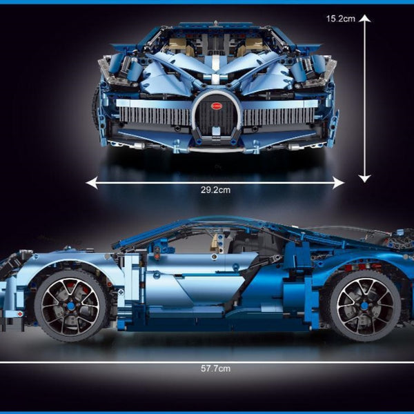 Auto Deportivo Azul Púrpura de Alto Nivel - Set de Bloques de Construcción