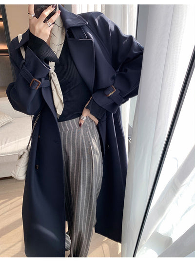 Abrigo Suelto Estilo Británico para Mujer - Image 13