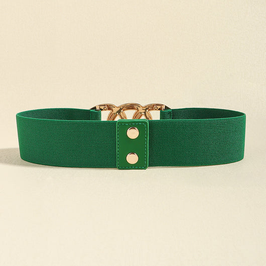 Cinturón Ancho Geométrico para Mujer con Hebilla Circular - Ideal para Trajes y Vestidos - Image 34