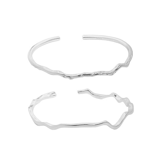 Pulsera de Plata Esterlina con Diseño Minimalista de Líneas Irregulares - Image 13