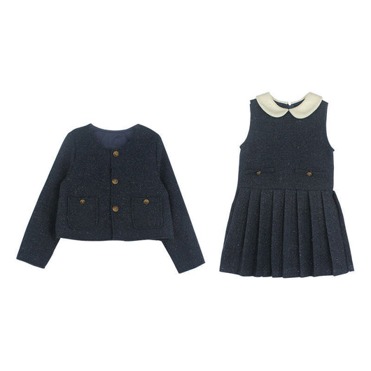 Conjunto de Dos Piezas: Vestido y Abrigo Corto para Niñas y Mujeres - Image 2