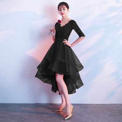 Vestido Largo Elegante Negro para Reuniones Anuales - Image 8