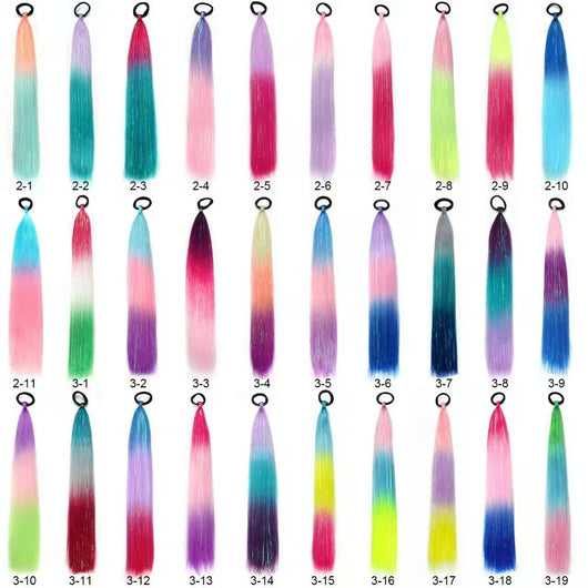 Peluca Coleta Estilo Boxeador Europeo Americano con Trenza Láser Silk - Image 6