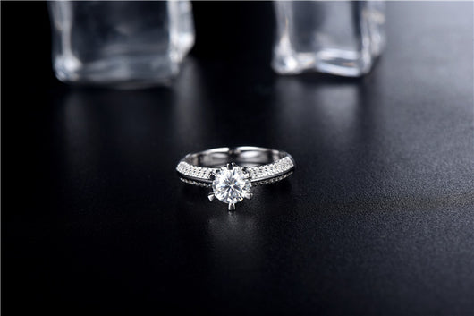 Anillo de Plata 925 para Mujer con Diamante de Seis Puntas - Image 8