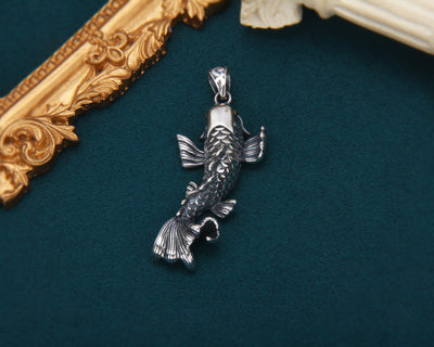 Dije de Plata Esterlina Dragón Saltador de Peces Diseño Personalizado Unisex - Image 9