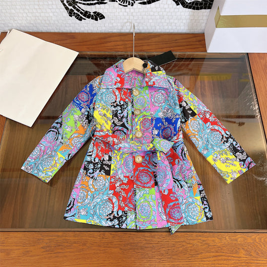 Abrigo Largo Elegante para Niña con Manga Larga