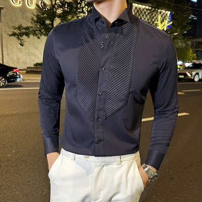 Camisa de Banquete Slim Fit para Hombre - Elegancia y Rendimiento - Image 3