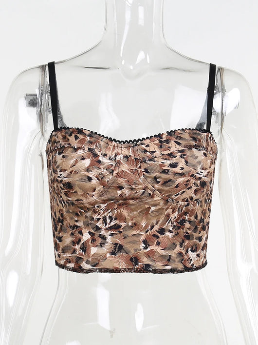 Top Ajustado Estampado Leopardo con Tirantes Finos - Estilo Casual Verano - Image 14