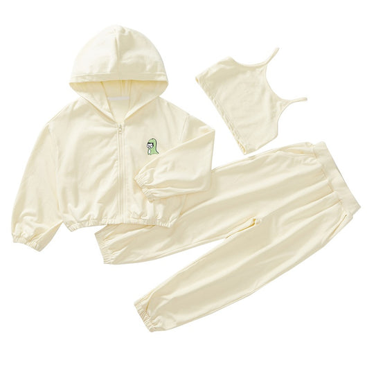Conjunto Deportivo Infantil Coreano 3 Piezas con Chamarra con Cierre - Image 5