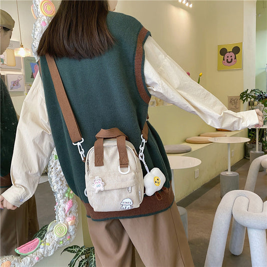 Mochila Tote de Terciopelo para Mujer - Bolso de Hombro Versátil - Image 2