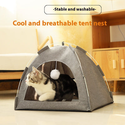 Casa Tienda Respirable para Mascotas - Interior y Exterior
