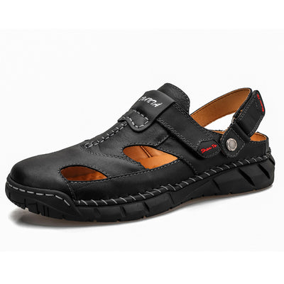 Sandalias Grandes para Hombre con Velcro y Detalles Cosidos - Image 4