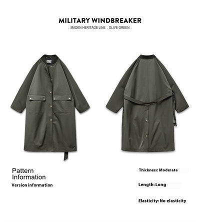 Abrigo Trench Oversize Verde Oliva con Bolsillos - Image 13