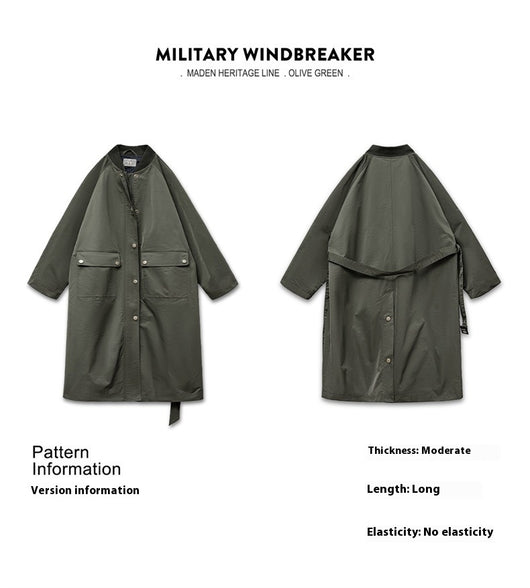 Abrigo Trench Oversize Verde Oliva con Bolsillos - Image 13