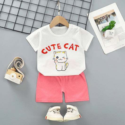 Camiseta de Algodón Manga Corta para Niños - Traje de Verano - Image 7