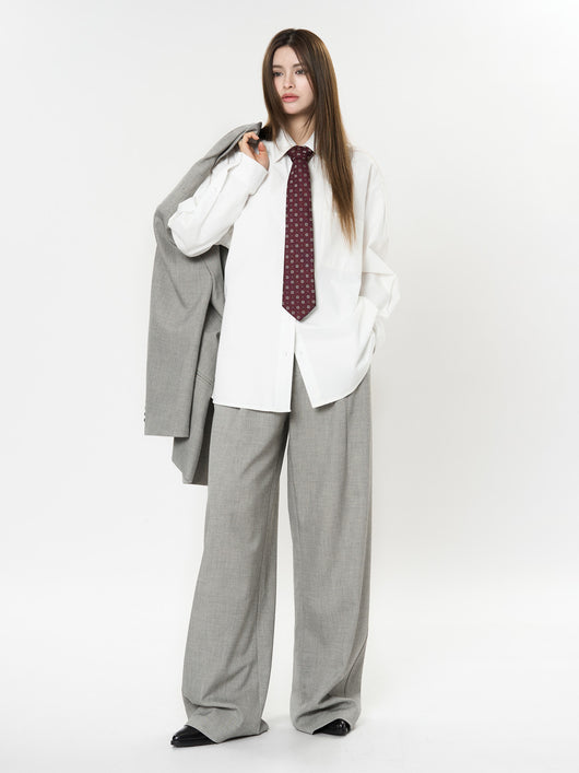 Pantalones Casuales Rectos con Corte Vertical y Acabado Liso - Image 39