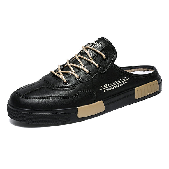 Tenis Casuales para Hombre Cuero Blanco Combinado Estilo Moderno