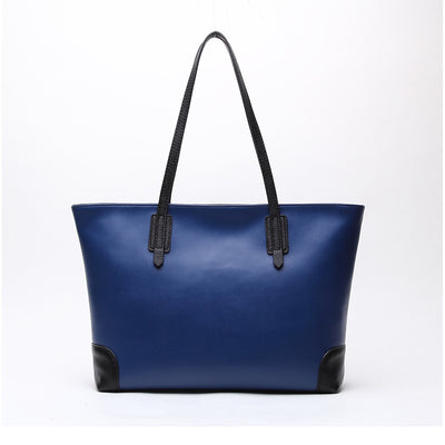 Bolso de Cuero Premium Bicolor - Diseño Europeo Moderno