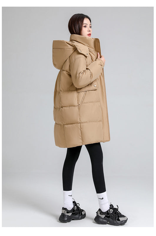 Abrigo Acolchado con Plumón y Capucha - Chaqueta de Algodón Elegante - Image 13