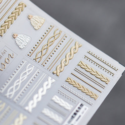 Stickers de Uñas Transparentes con Patrón Grabado Esmerilado - Image 3