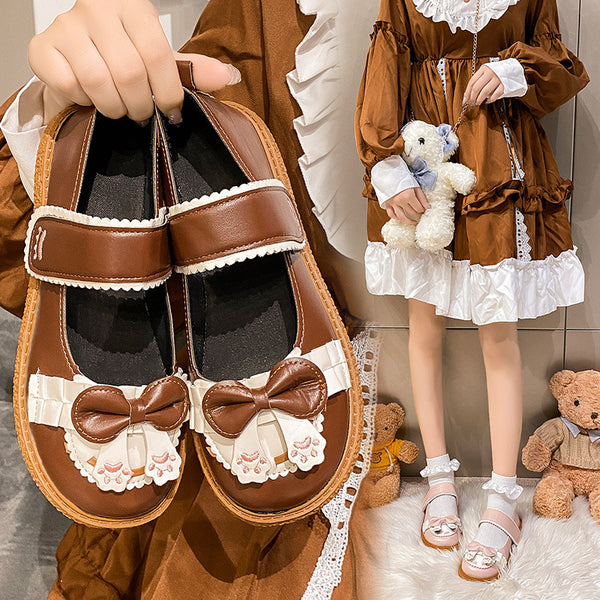 Zapatos Lolita Japoneses de Dedo Ancho para Niña
