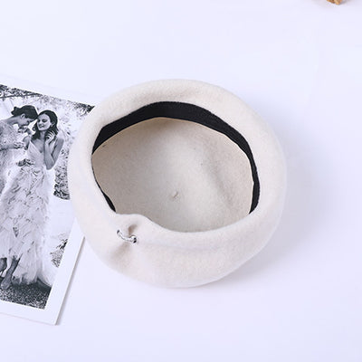 Boina Vintage Británica de Lana para Mujer - Cálida y Versátil - Image 8