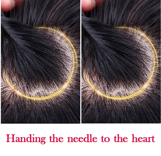 Juego de Pelucas Cabello Natural Voluminoso para Hombre - Image 4