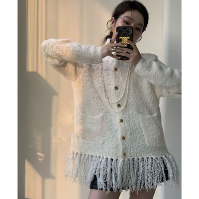 Cardigan de Lana con Borlas - Suéter Abrigo para Mujer Otoño Invierno - Image 2