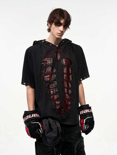 Camiseta Holgada para Hombre con Capucha y Lentejuelas - Image 4
