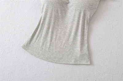 Playera Ajustada Cuello U Manga Corta para Mujer - Image 19
