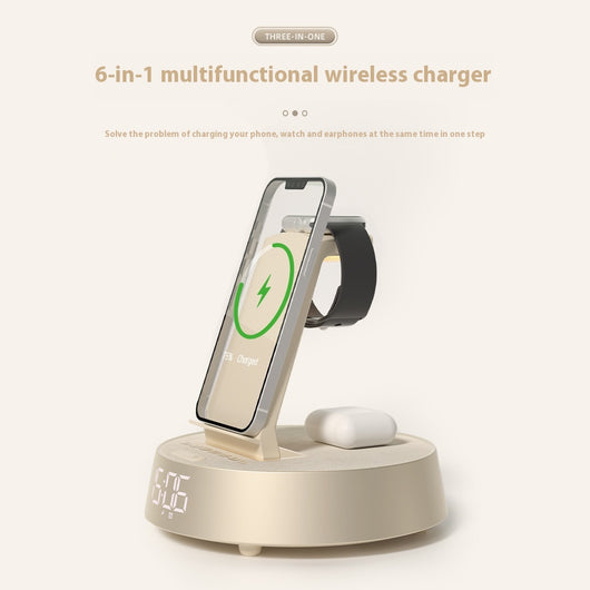 Reloj Despertador Inteligente con Altavoz Bluetooth y Auriculares Inalámbricos