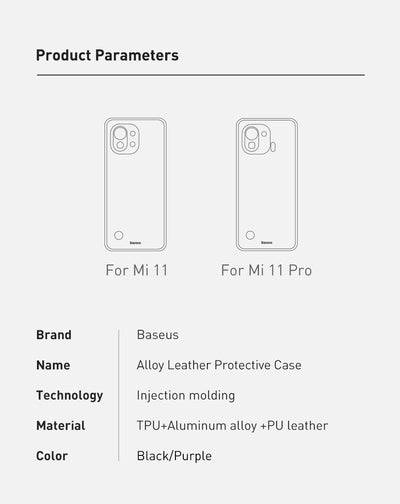 Funda de Cuero Aleación para Xiaomi 11 - Image 20