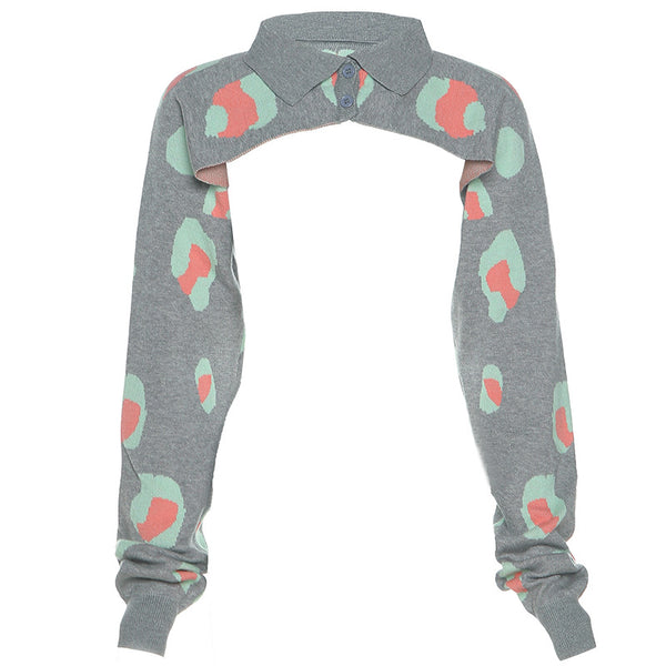 Blusa Larga Estampada con Solapa y Corte Irregular Slim Fit - Image 5