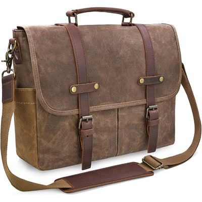 Bolso Ejecutivo Retro de Lona Impermeable para Hombre - Image 2