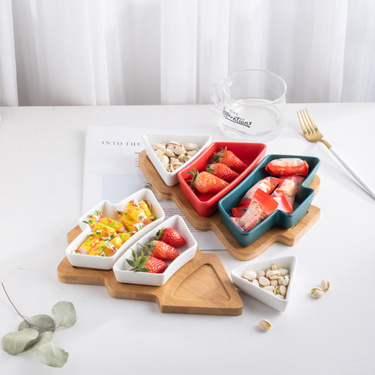 Plato de Frutas Navideño de Cerámica con Colores Mixtos - Image 14